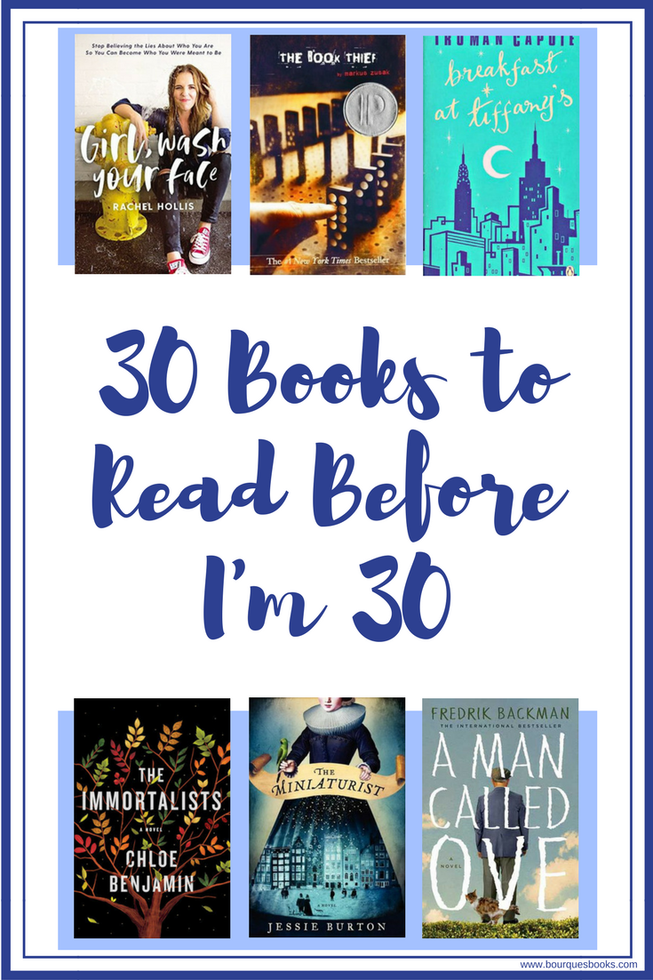 30 Books To Read Before 30 - Bourque's Books